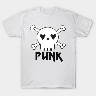 Green Skull and Crossbones Skulls Skeleton Punk Pattern T-Shirt